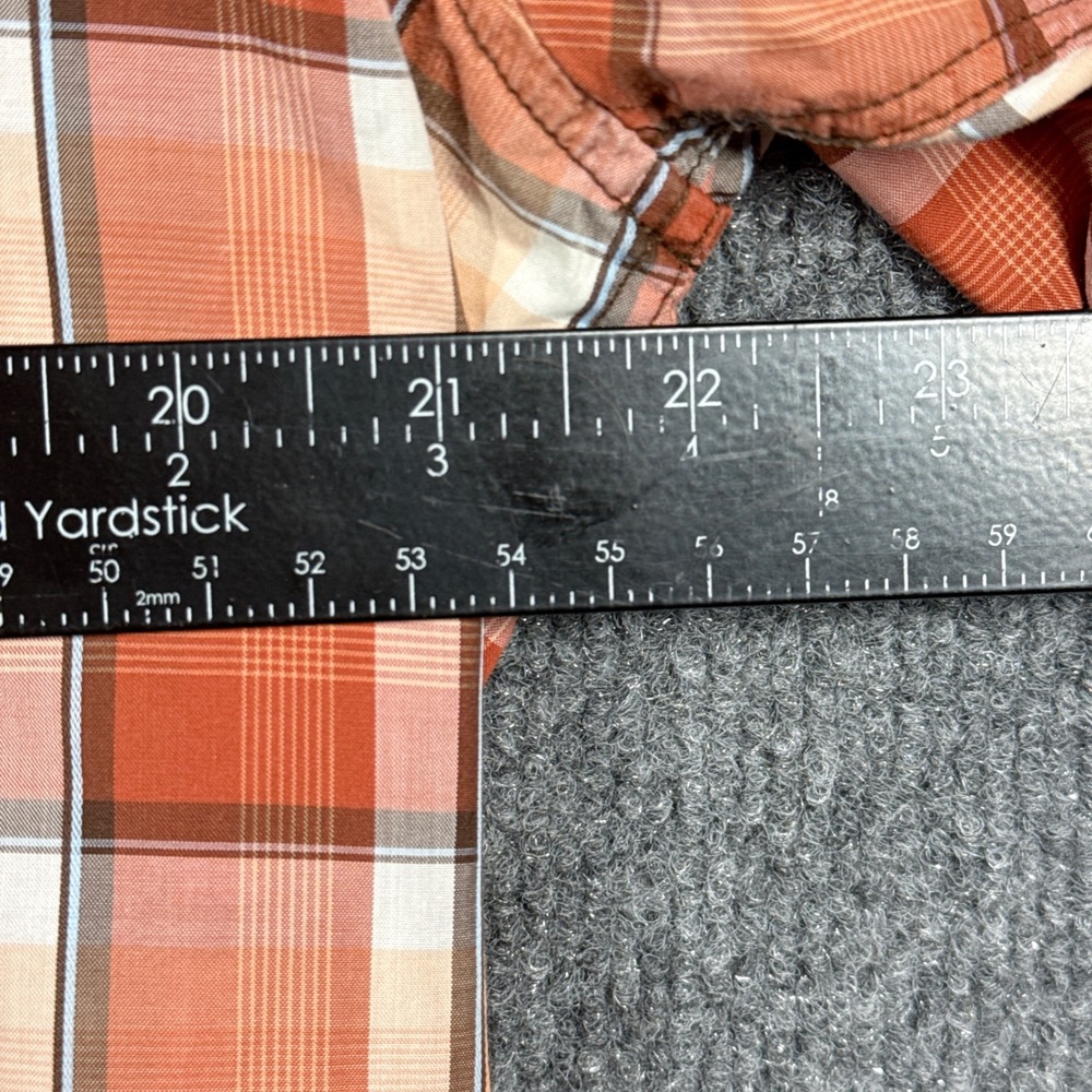 7Diamonds Shirt Mens Extra Large Western Double Pearl Snap Plaid 100% Cotton - Picture 6 of 11